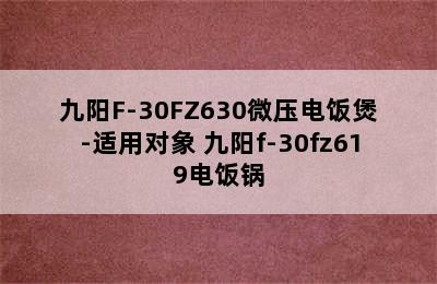 九阳F-30FZ630微压电饭煲-适用对象 九阳f-30fz619电饭锅